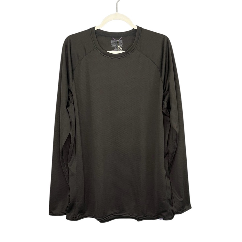 Patagonia Men's Capilene Midweight Crew Long Sleeve Shirt Black NWT